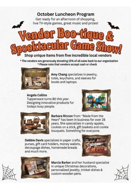 October 2026 Luncheon Vendors